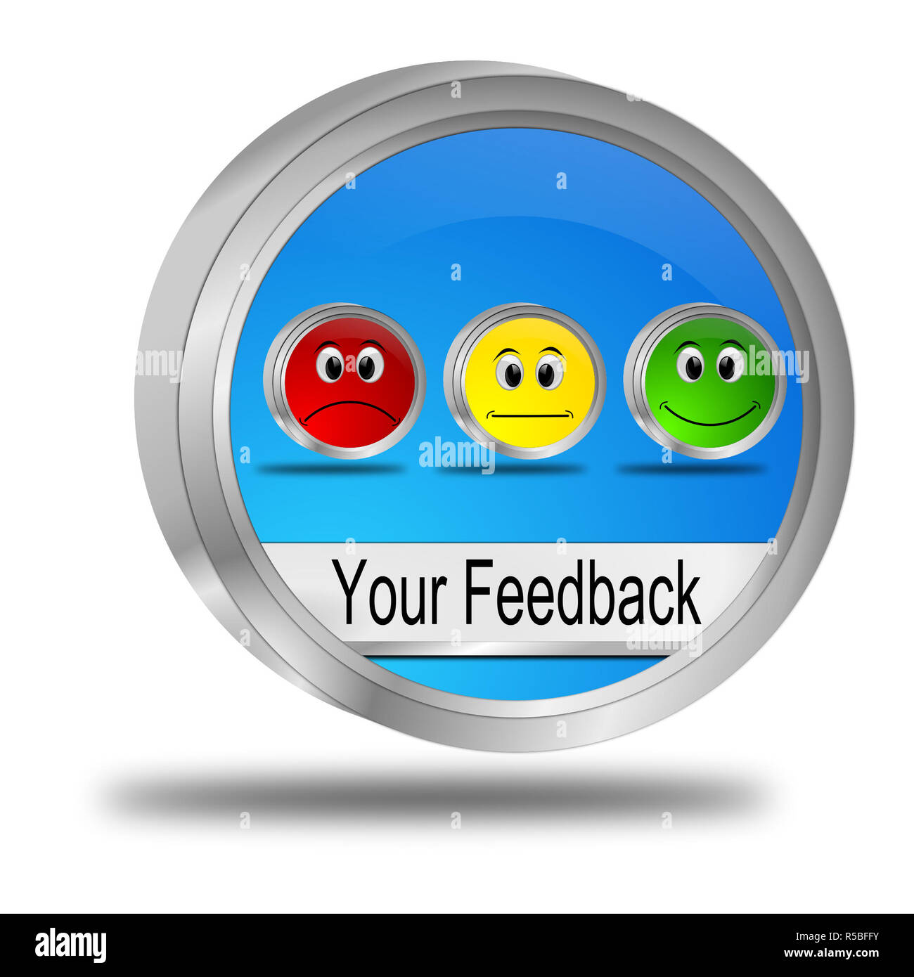 Vos commentaires - bouton 3D illustration Banque D'Images