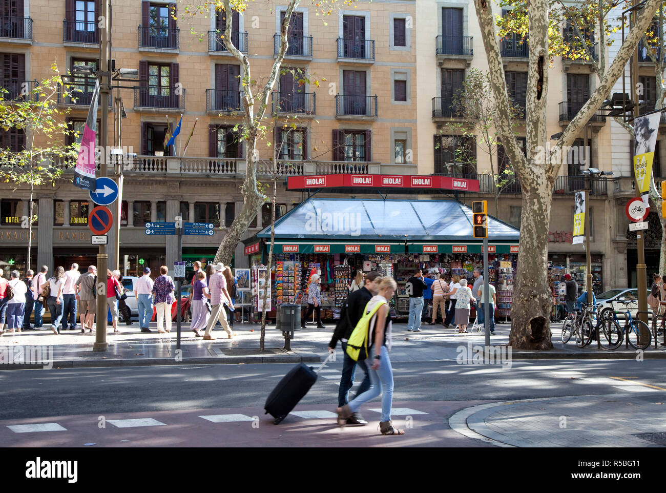 La Rambla (Las Ramblas), Barcelone, Espagne Photo Stock - Alamy