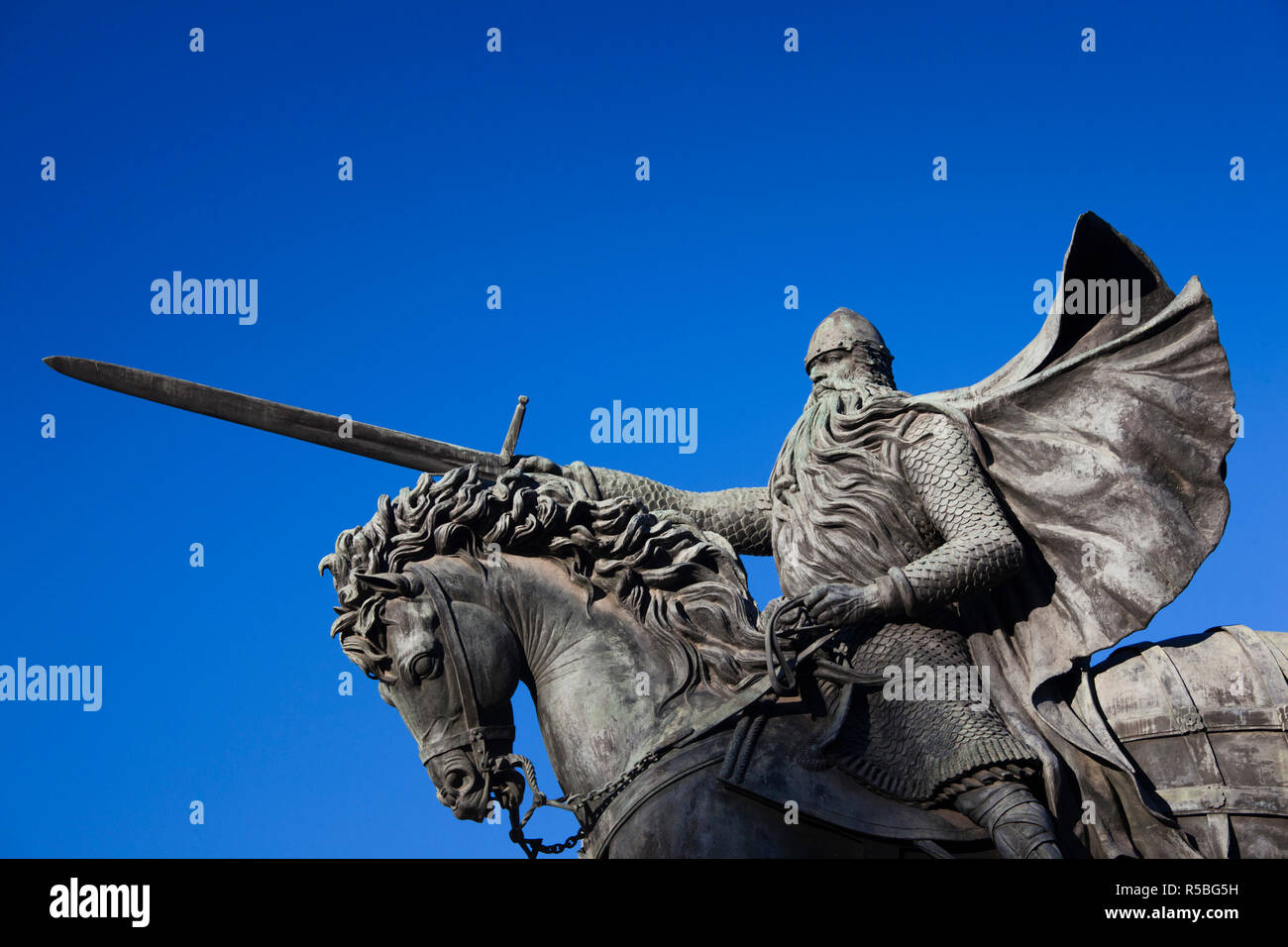 L'Espagne, Castilla y Leon Région, Province de Burgos, Burgos, statue d'El Cid Banque D'Images