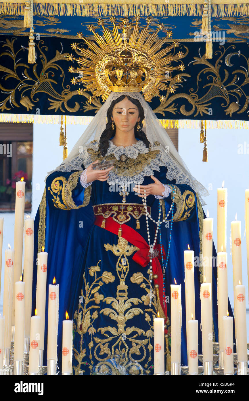 Dimanche de Pâques procession, Ronda, Province de Malaga, Andalousie, Espagne Banque D'Images