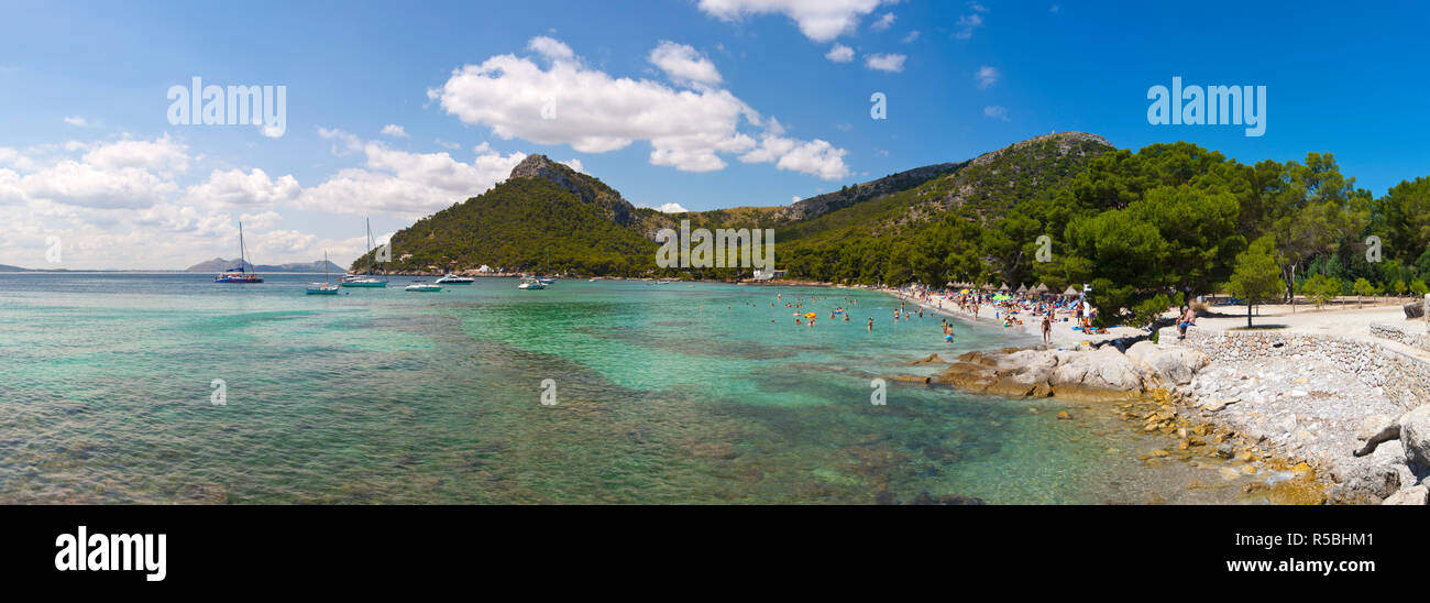 Cala Pi de la posada, Cap de Formentor, Majorque, Îles Baléares, Espagne Banque D'Images