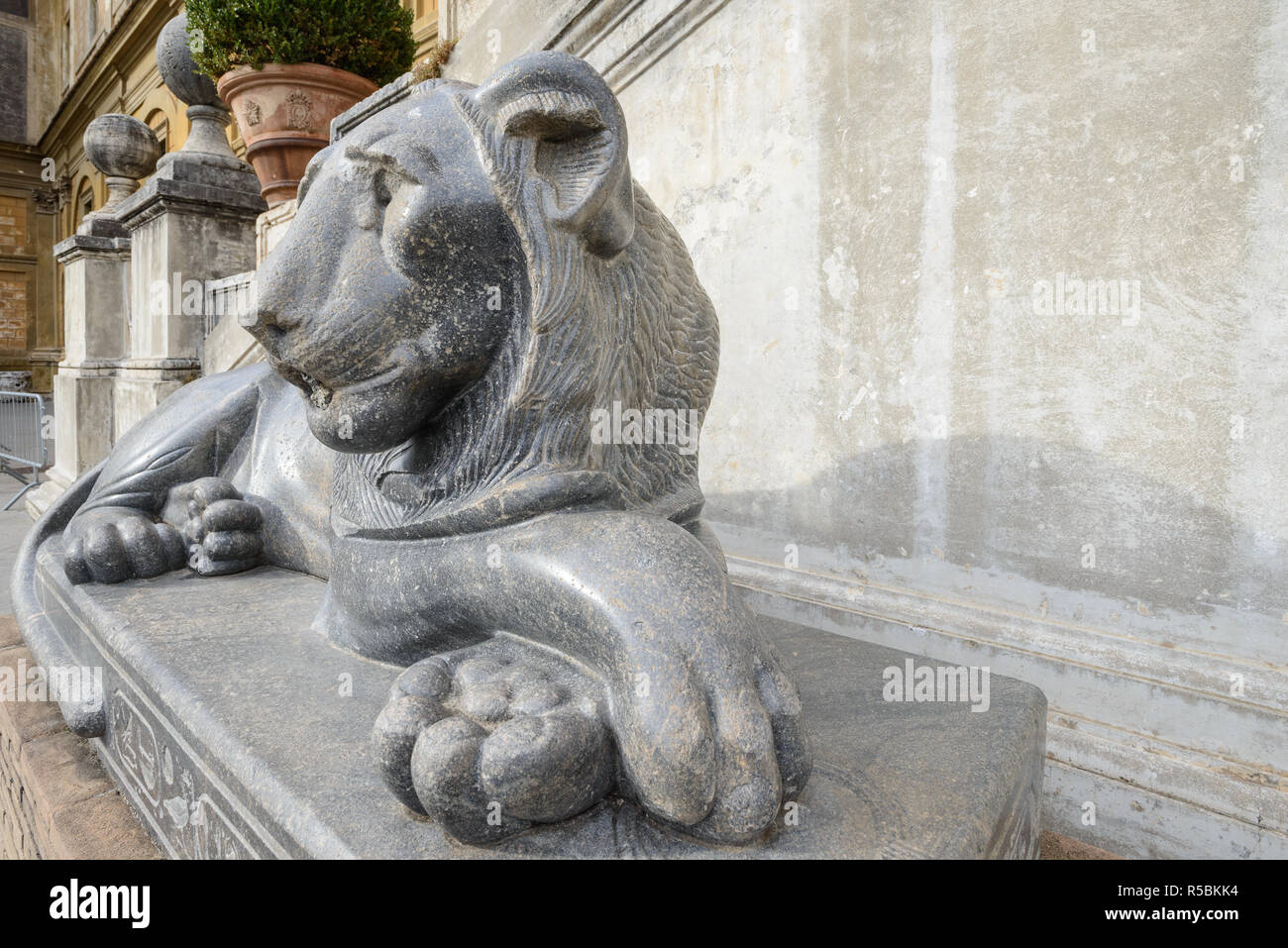 Sculpture en marbre Lion Banque D'Images