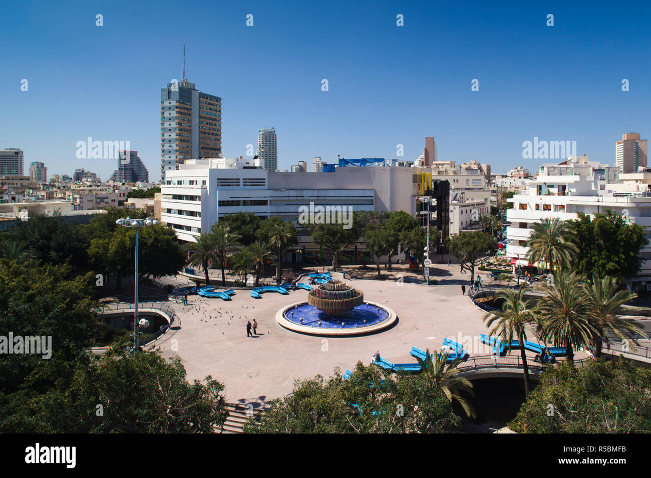 Israël, Tel Aviv, la place Dizengoff Banque D'Images