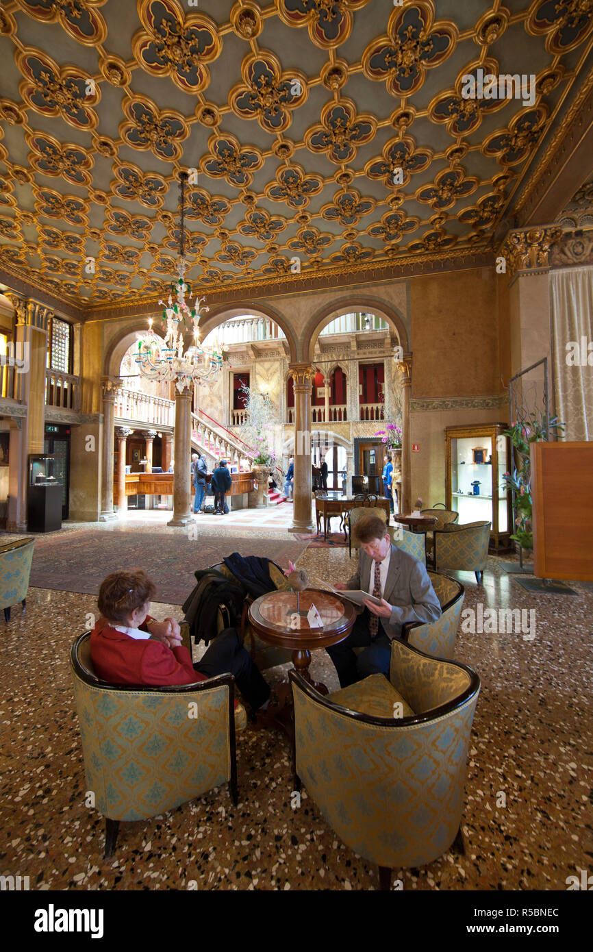 Bar Dandolo, Hôtel Danieli, Venise, Italie Banque D'Images