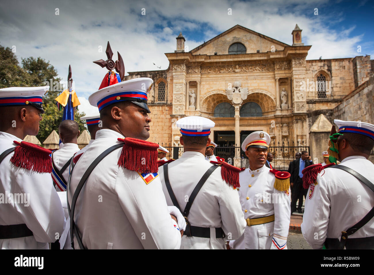 République Dominicaine, Saint-Domingue, Le Colonial, Independance Day, garde présidentielle, Banque D'Images