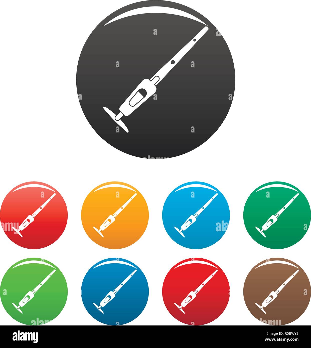 Aspirateur moderne icons set 9 vecteur de couleur isolé sur blanc pour toute conception Illustration de Vecteur