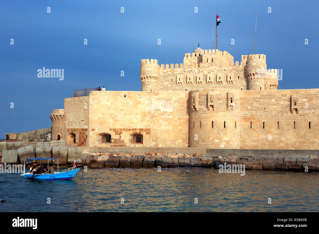 Citadelle de Qaitbay, Alexandria, Egypte Banque D'Images