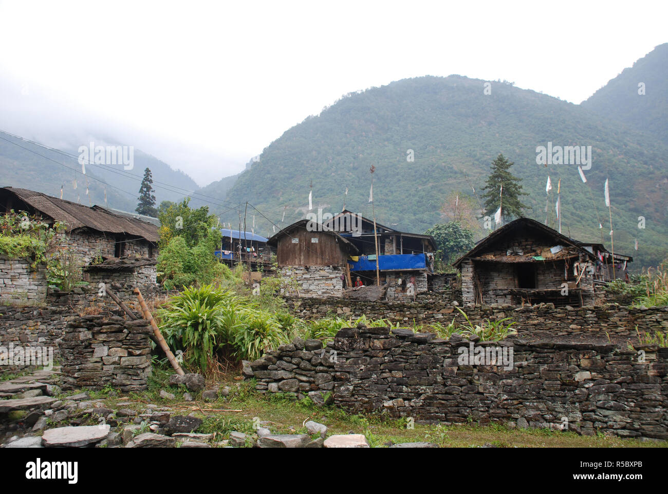 Le himalayan village de Hatiya dans l'est du Népal Banque D'Images