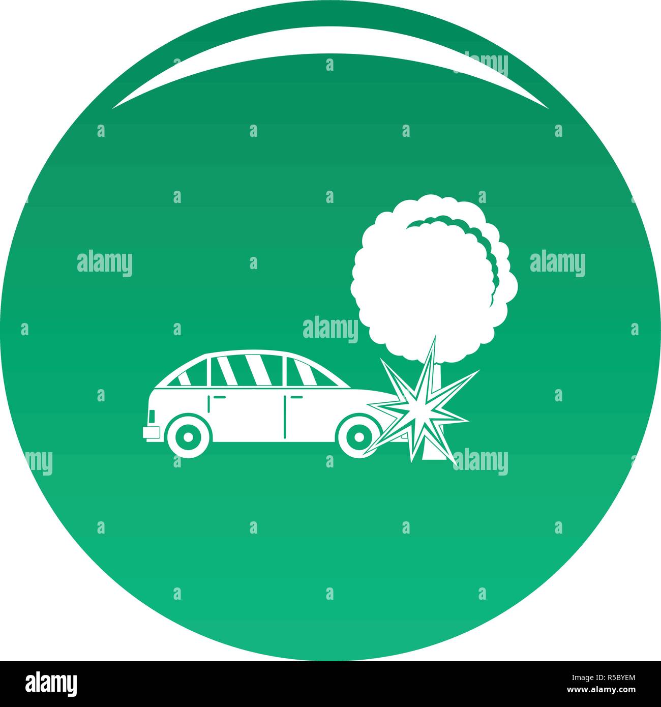 L'icône de l'arbre s'est écrasé. Simple illustration de l'arbre s'est écrasé l'icône vecteur pour toute conception green Illustration de Vecteur