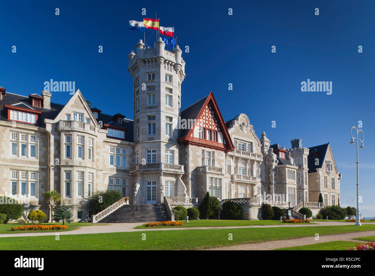 L'Espagne, Cantabria, Cantabria Région Province, Santander, presqu'île de la Magdalena, Palacio de la Magdalena Banque D'Images