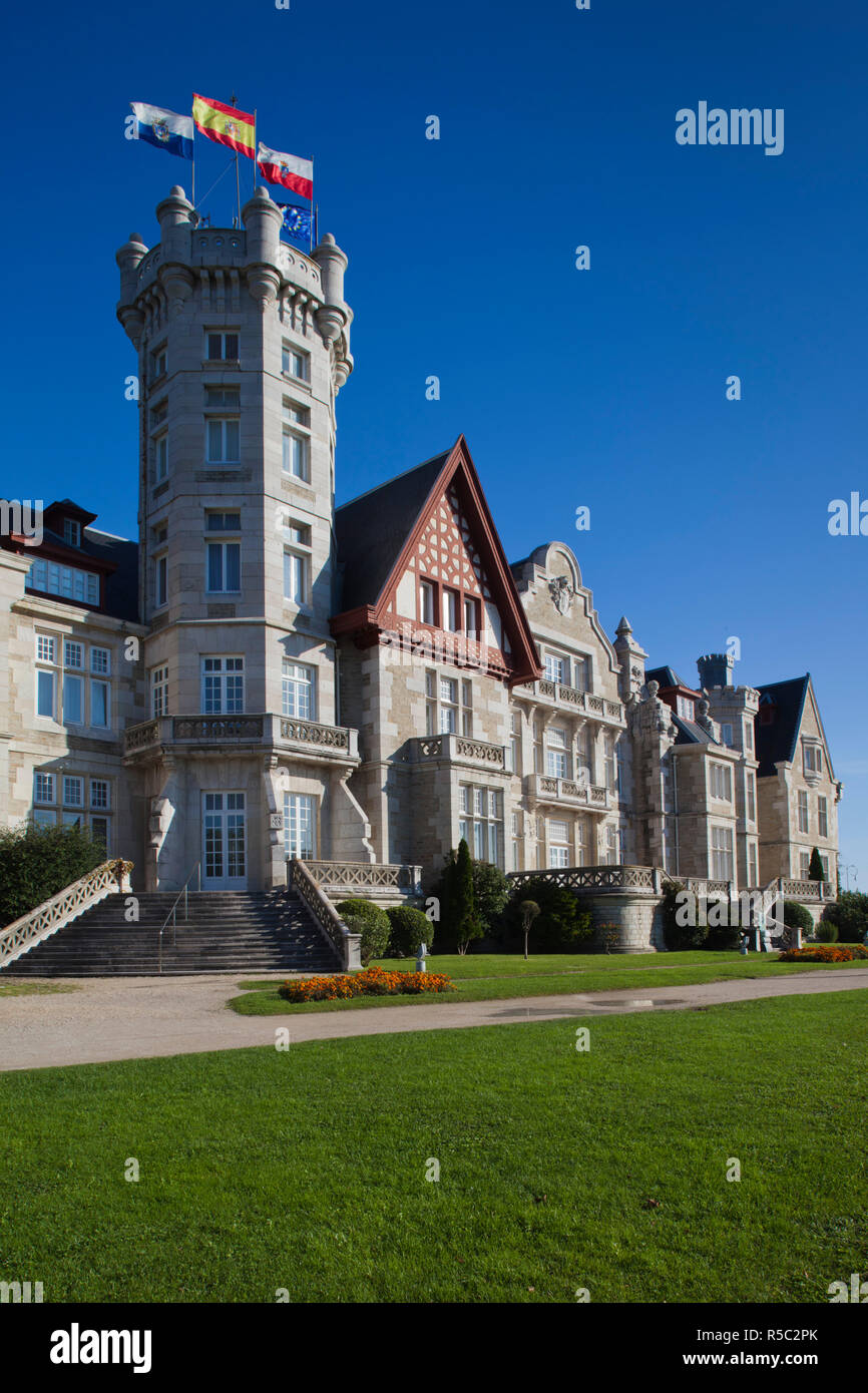 L'Espagne, Cantabria, Cantabria Région Province, Santander, presqu'île de la Magdalena, Palacio de la Magdalena Banque D'Images