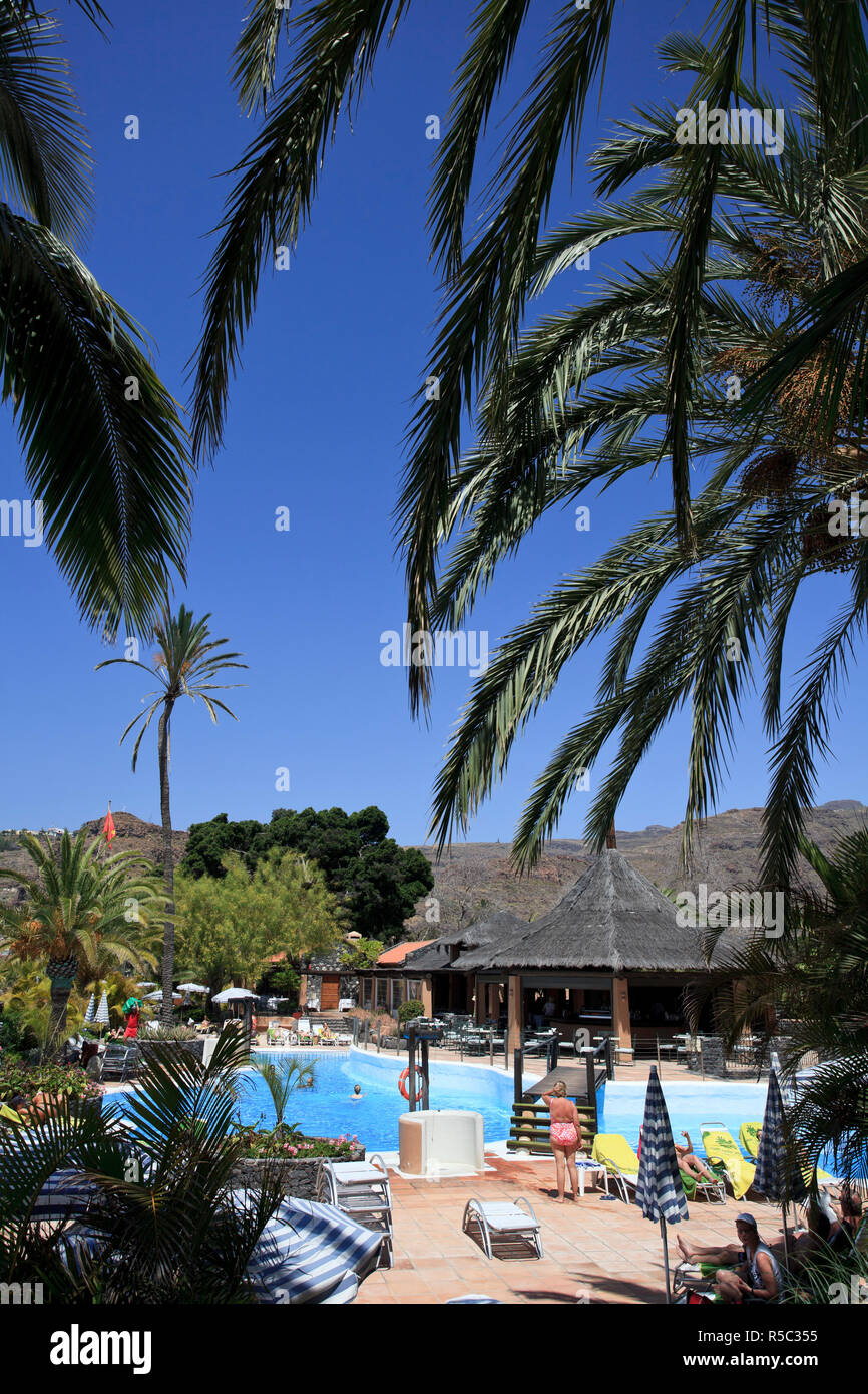 Canaries, La Gomera, Playa Santiago, jardín Tecina Resort Banque D'Images