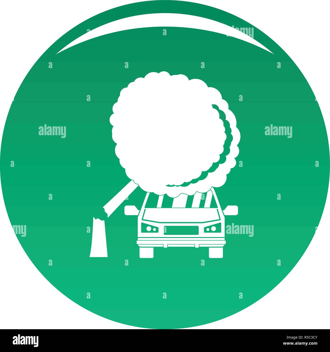 Icône de l'accident. Simple illustration de l'icône vecteur d'accident pour tout modèle green Illustration de Vecteur