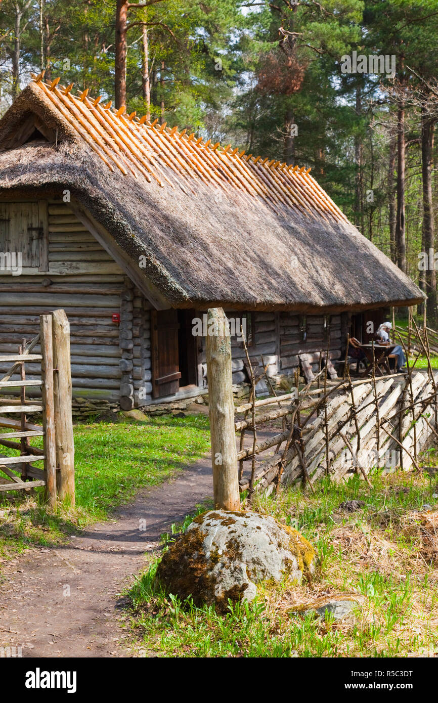 L'Estonie, Tallinn, Rocca Al Mare Village, Estonian Open Air Museum, ancienne ferme Banque D'Images