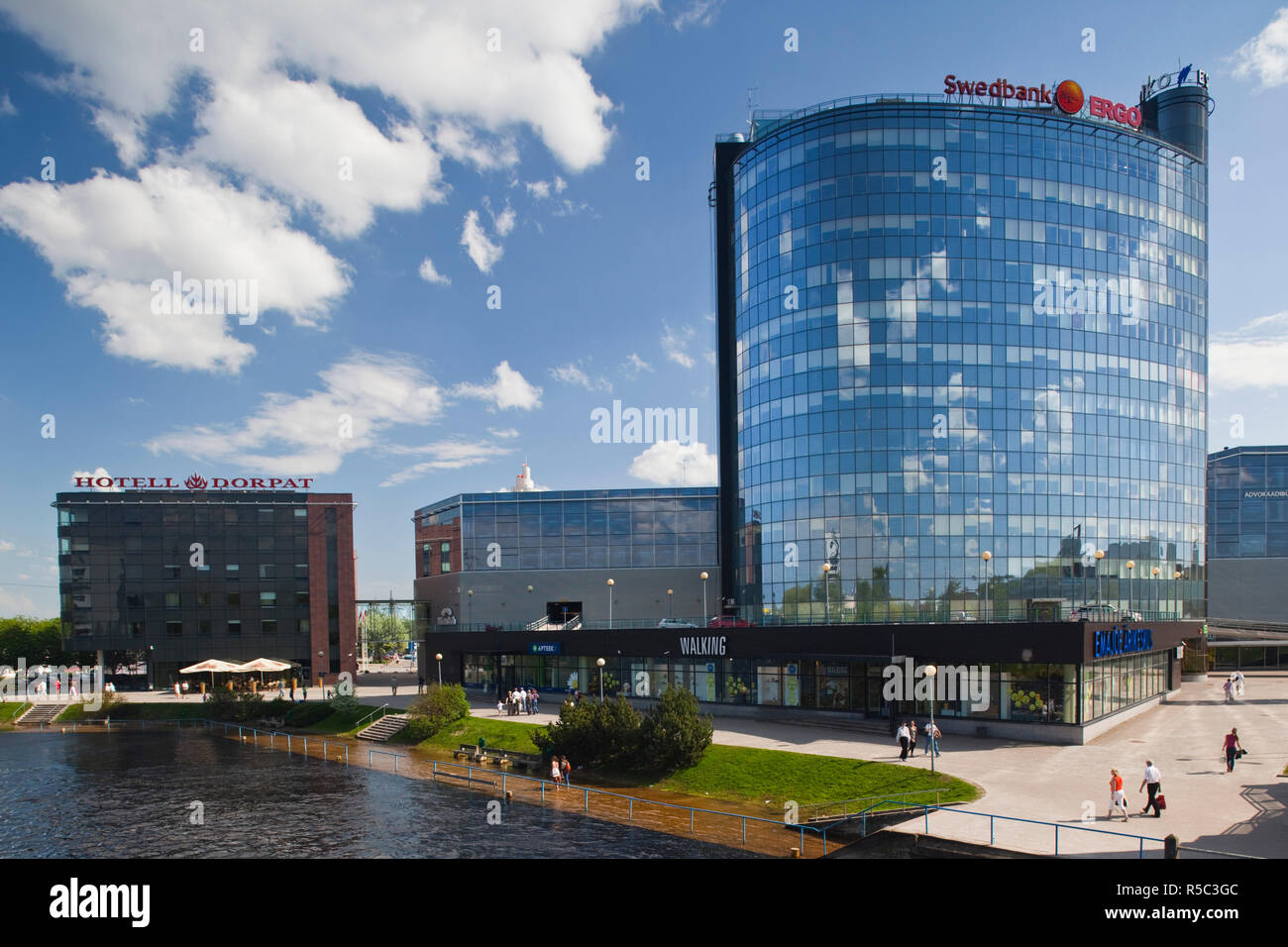 L'Estonie, le sud-est de l'Estonie, Tartu, bâtiments modernes de Tasku Center Banque D'Images