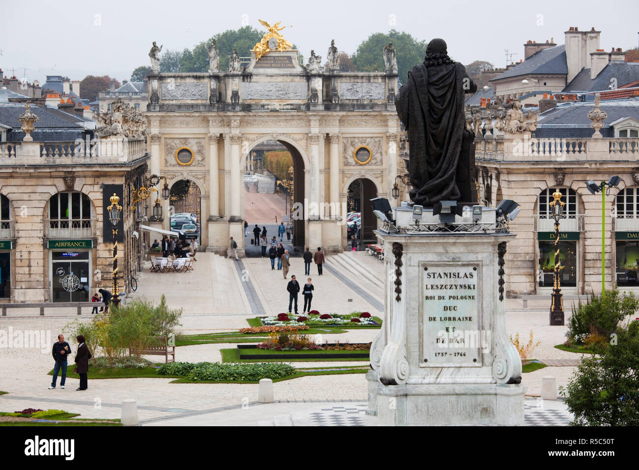 France, Meurthe-et-Moselle, Lorraine, Nancy, Place Stanislas, elevated view Banque D'Images