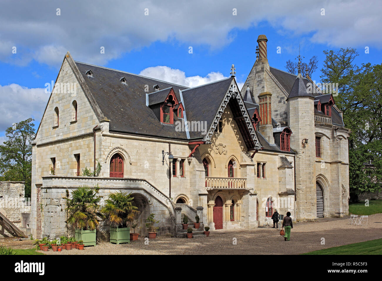 Porterie (14ème siècle), Abbaye de Jumièges, Seine-Maritime, Haute-Normandie, France Banque D'Images