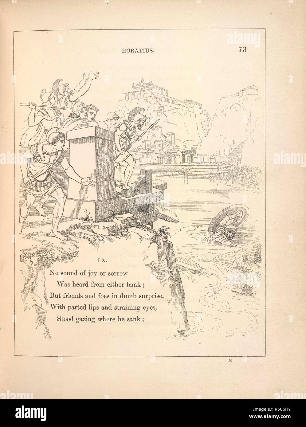 Horatuis. Pose de la Rome Antique ... 7e édition. Longman & Co. : Londres, 1847. L'illustration et de la poésie. Image prise à partir de la pose de l'ancienne Rome, 7e édition. Publié à l'origine/produit dans Longman & Co. : Londres, 1847. . Source : 1346.h.28, 73. Langue : Anglais. Banque D'Images