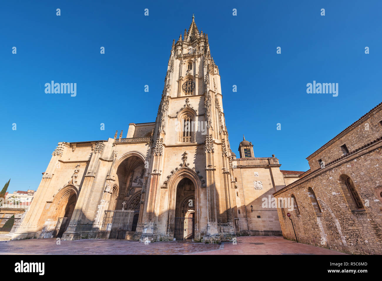 La cathédrale d''Oviedo, Asturias, Espagne. Banque D'Images