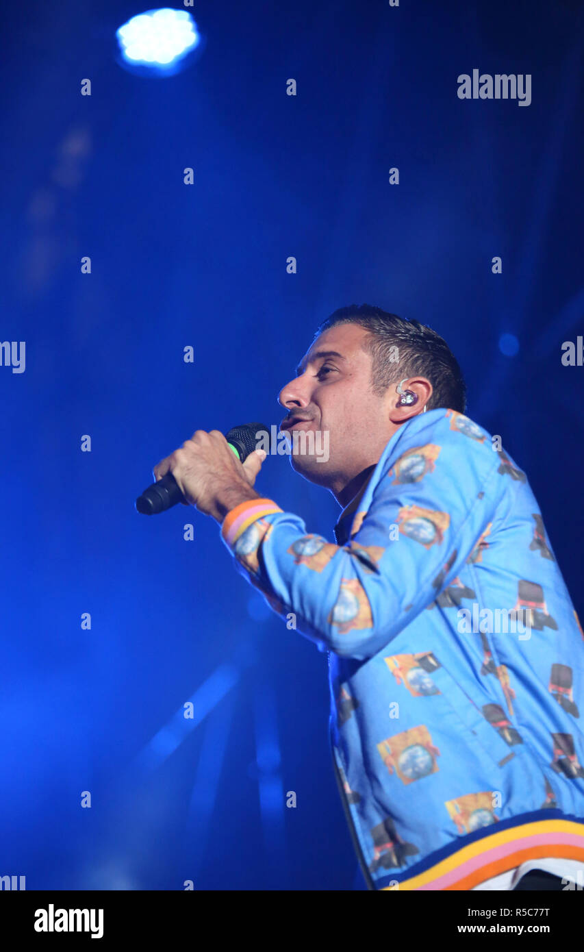 Vicenza, VI, Italia - 5 septembre 2017 : Concert Live de GABBANI FRANCESCO un célèbre chanteur et auteur-compositeur italien et musicien Banque D'Images