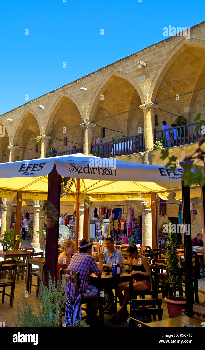 Restaurant à Buyuk Han, nord de Nicosie (Lefkosa), Chypre du Nord Banque D'Images