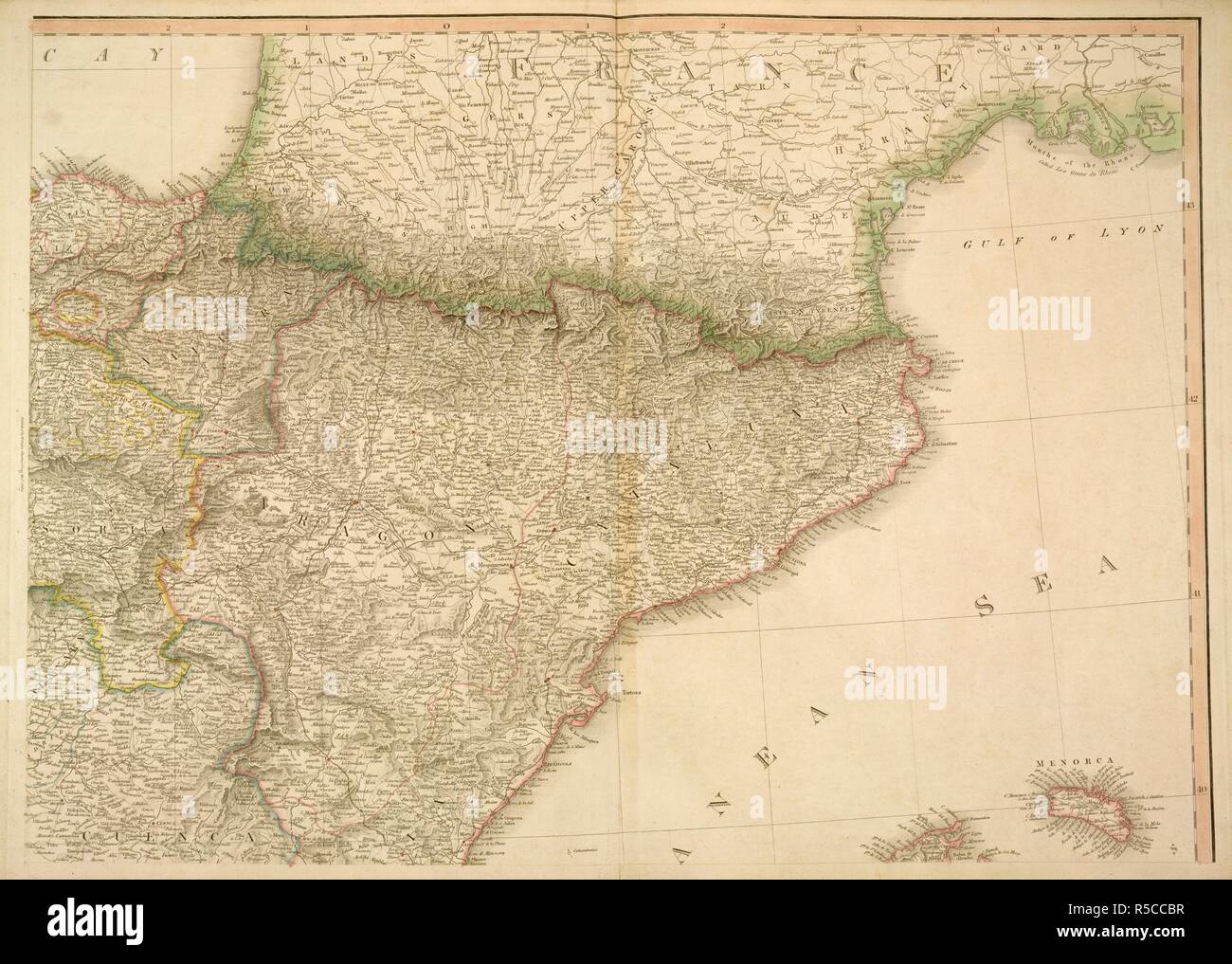 Carte De France Et L Espagne Placez Les Noms En Caracteres Gras Aragon Catalogne Navarre Soria Et Cuenca Une Nouvelle Carte De L Espagne Et Portugal Compilees Par Jasper Nantiat