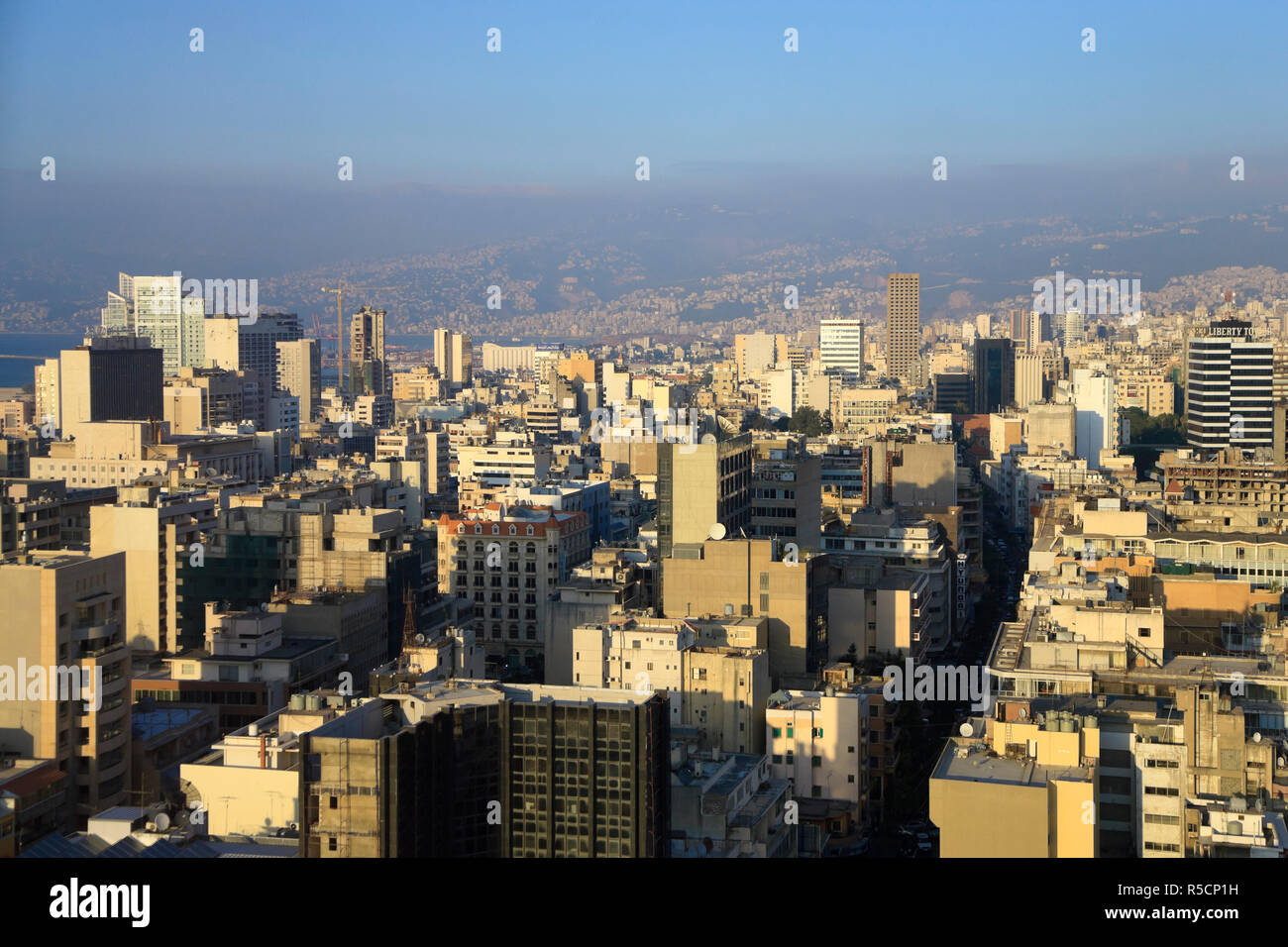 Liban, Beyrouth, vue aérienne Banque D'Images