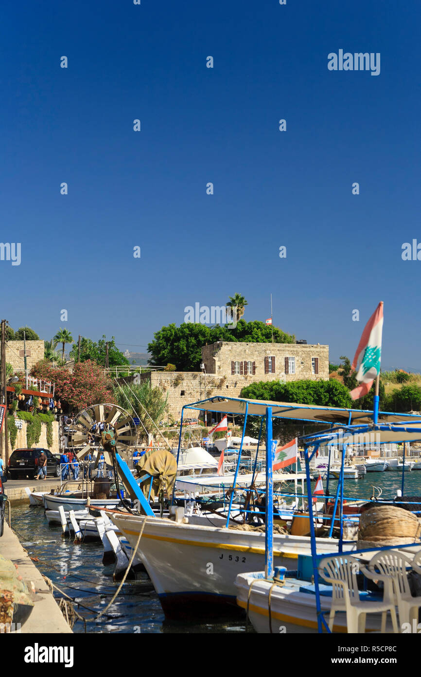 Le port de Byblos, Liban, Banque D'Images