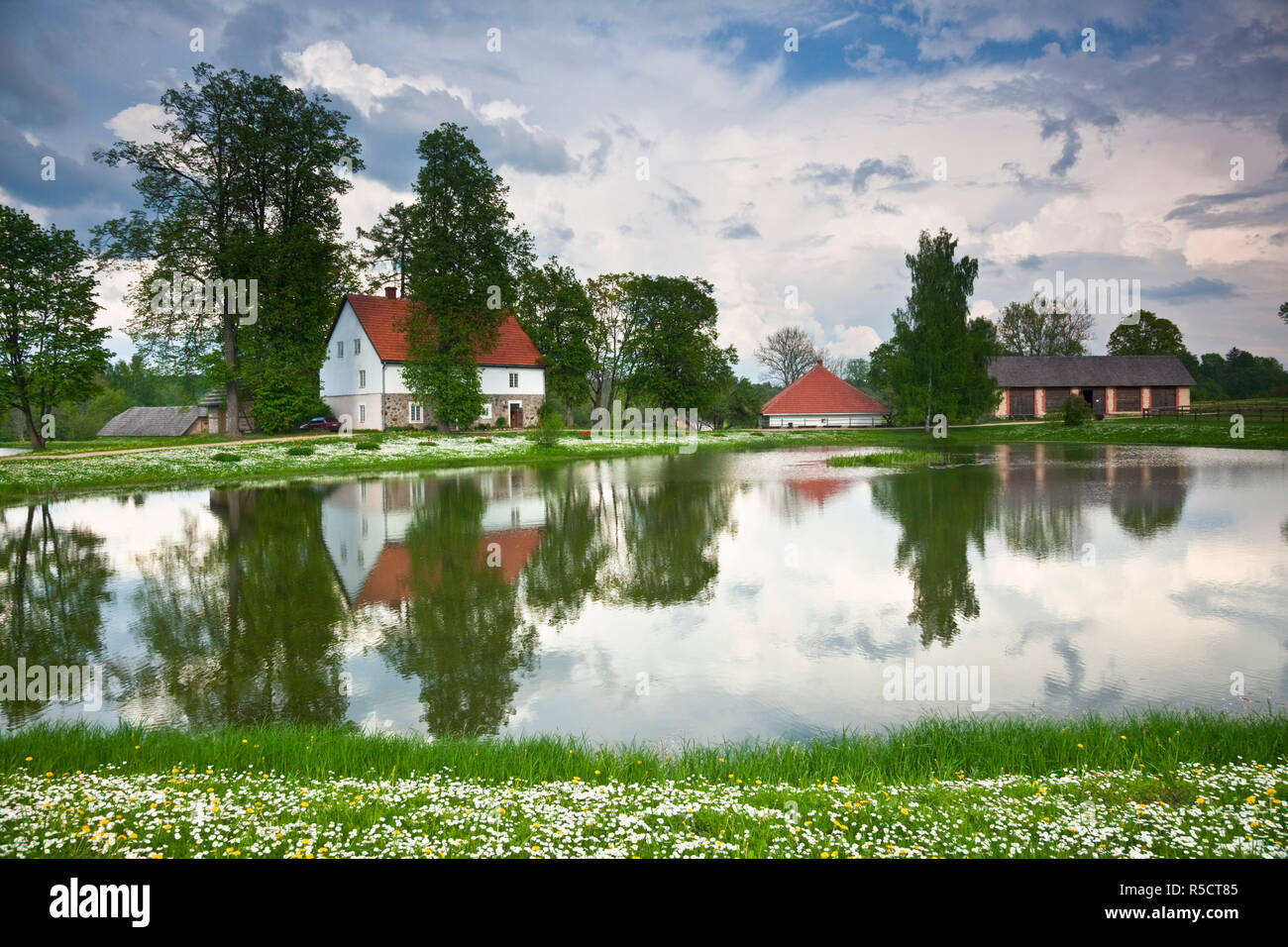 La Lettonie, le nord-est de la Lettonie, de la région de Vidzeme, Parc National de Gauja, Sigulda, Turaida Museum Réserver, complexe agricole Banque D'Images