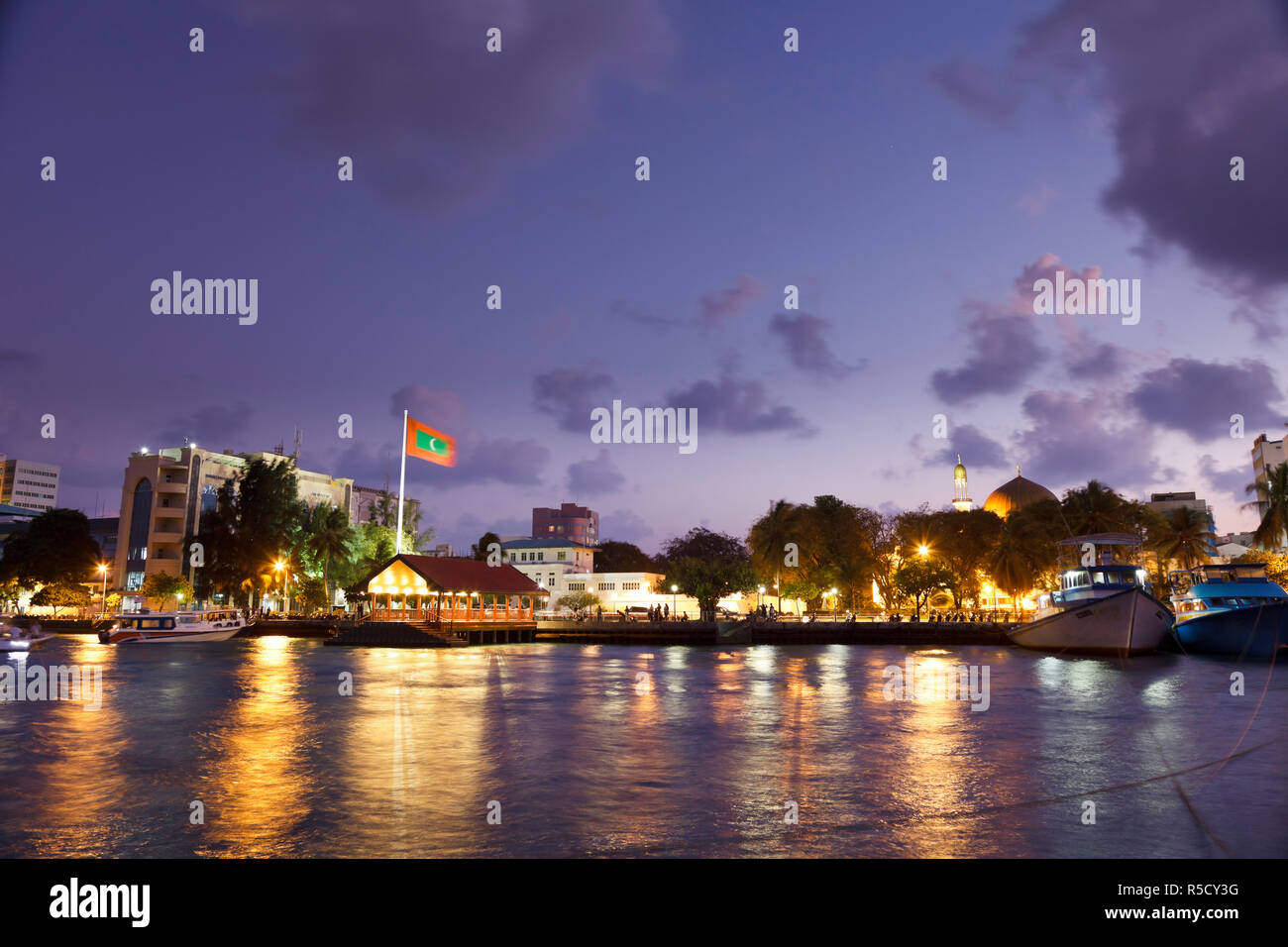 Les Maldives, Male Atoll, homme Ville Banque D'Images