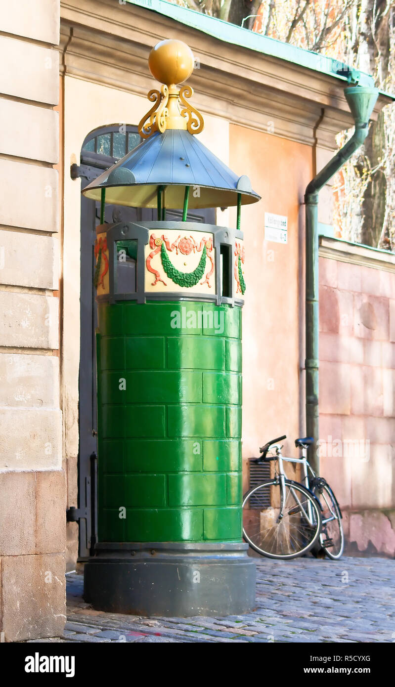 La première toilette publique à Stockholm Banque D'Images