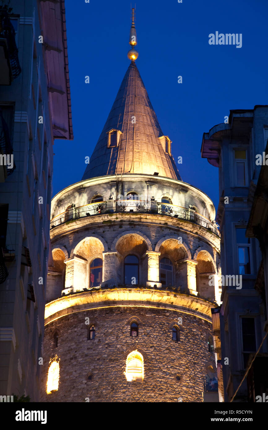 La tour de Galata, Beyoglu, Istanbul, Turquie Banque D'Images