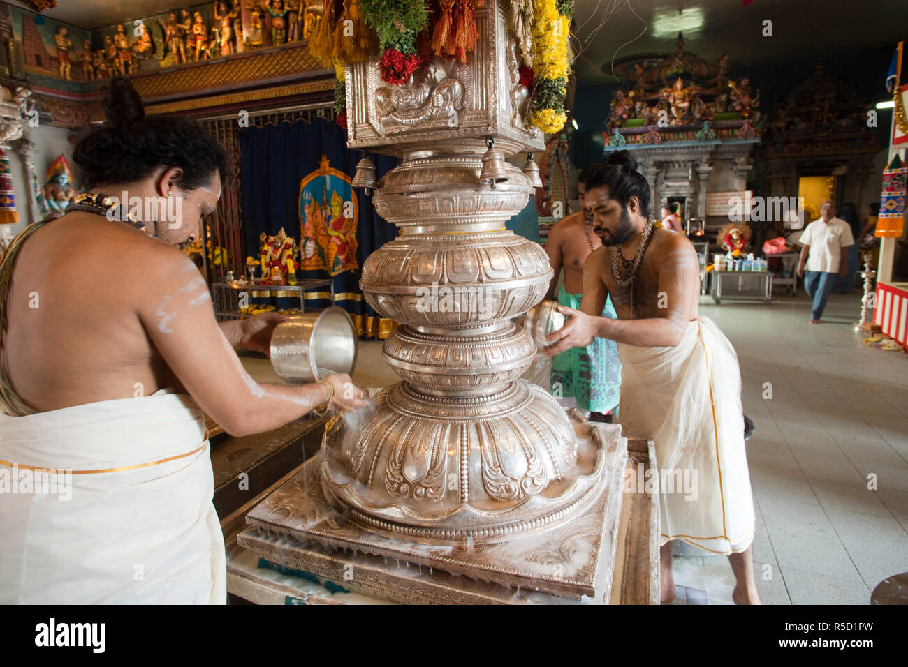 Singapour, Little India, Sri Veerama kaliamman Temple Hindou- Banque D'Images