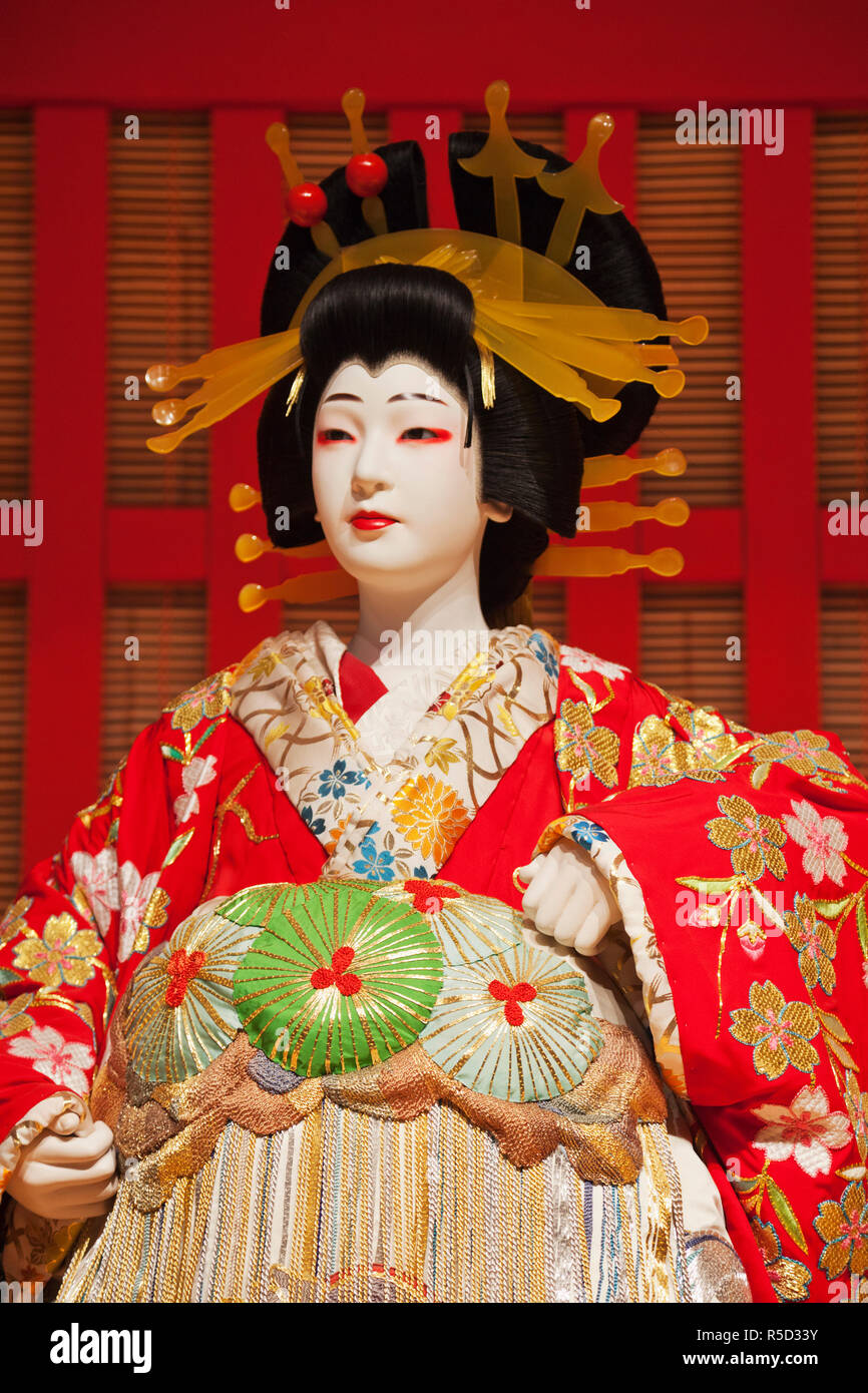 Japon, Tokyo, Ryogoku, Edo Tokyo Museum, exposition de Geisha Banque D'Images