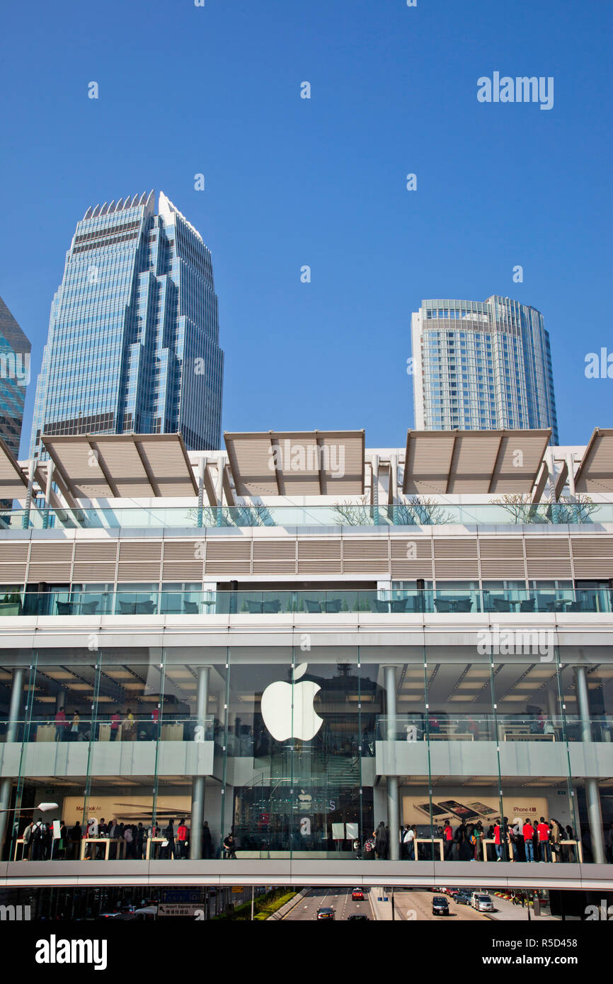 La Chine, Hong Kong, Central, l'Apple Store Banque D'Images