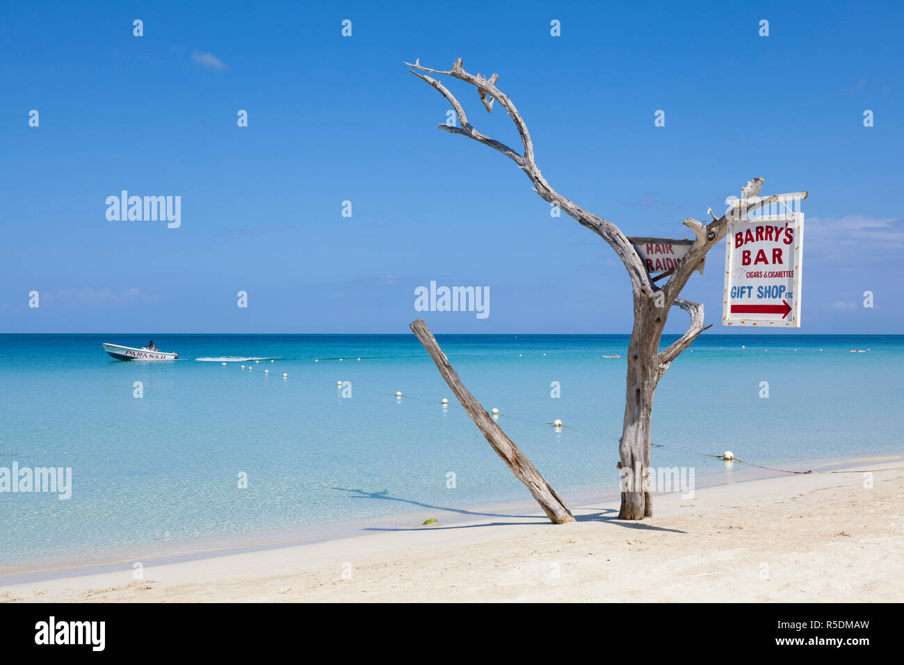 Long Bay, Negril, Jamaïque, la paroisse de Westmoreland, Caraïbes Banque D'Images