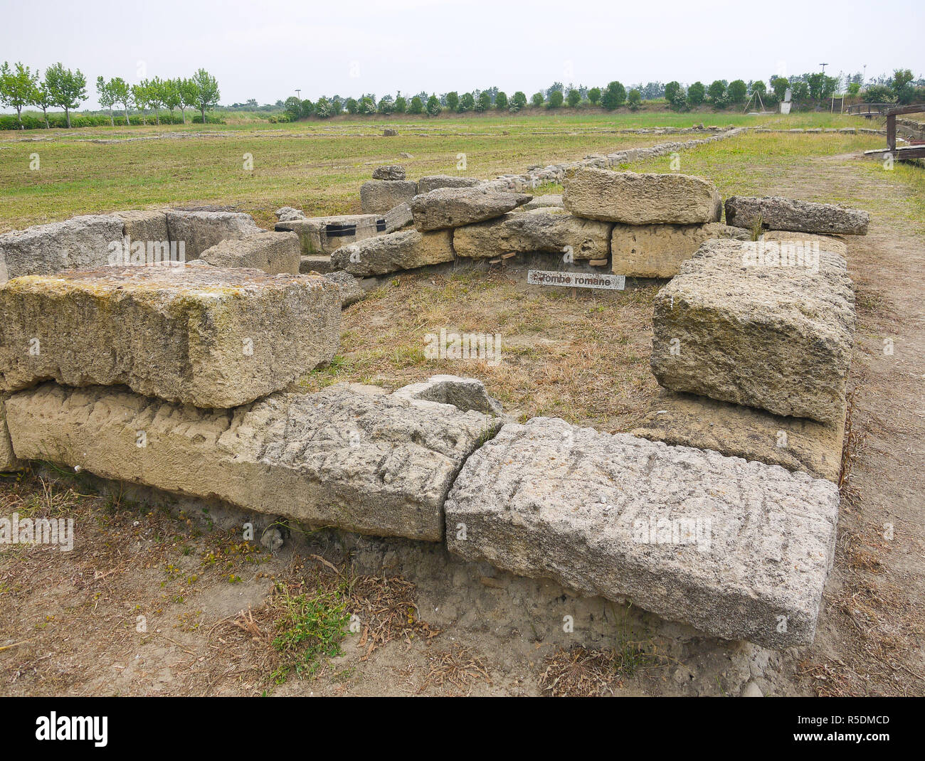Tombeau romain au site archéologique de Metaponto, Italie Banque D'Images