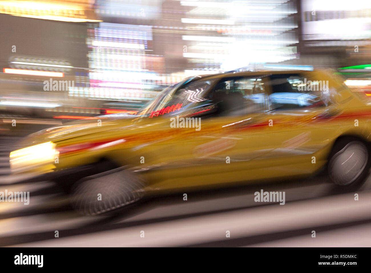 Taxi à Ginza, Tokyo, Japon Banque D'Images