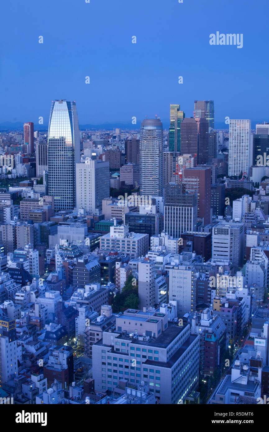 Skyline de Shiodome, Tokyo, Japon Banque D'Images