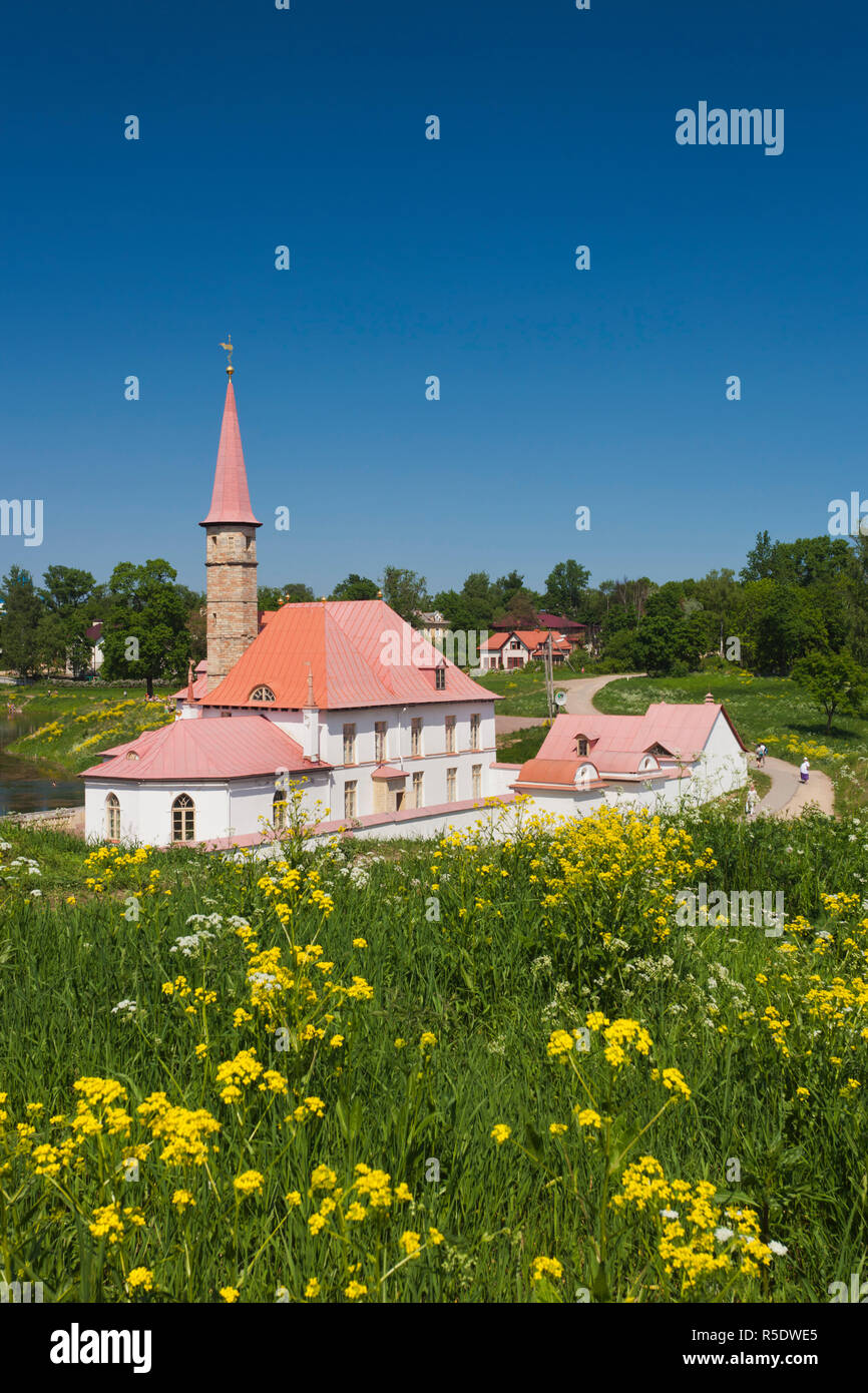 La Russie, Leningradskaya Oblast, Gatchina, Prioratsky Palace, construit par le Tsar Paul I pour les Chevaliers de l'Ordre de Malte Banque D'Images