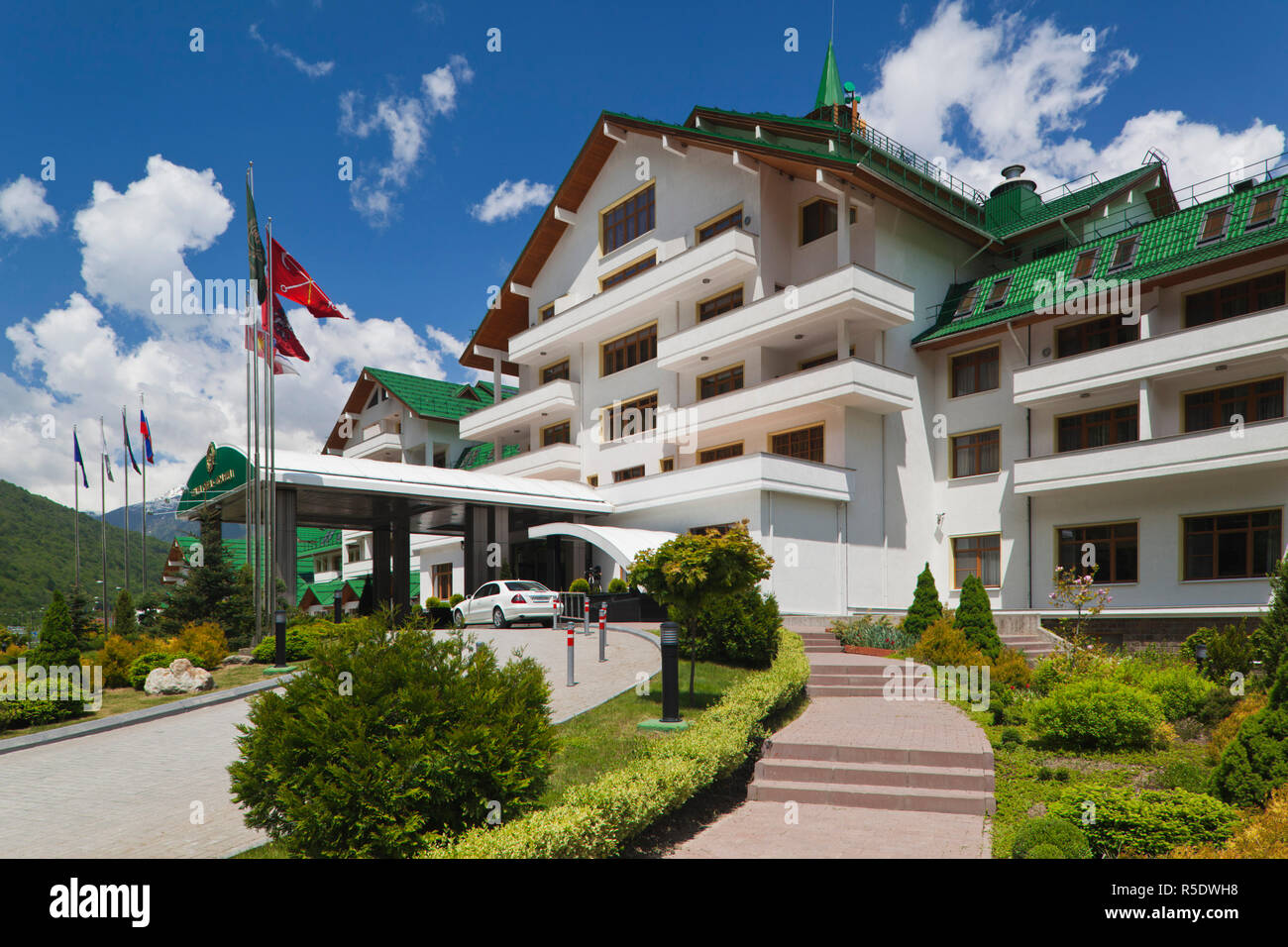 La Russie, Caucase, région de Sotchi, la Pierre Saint Martin, Ski de Gazprom, le Grand Hotel Polyana Banque D'Images