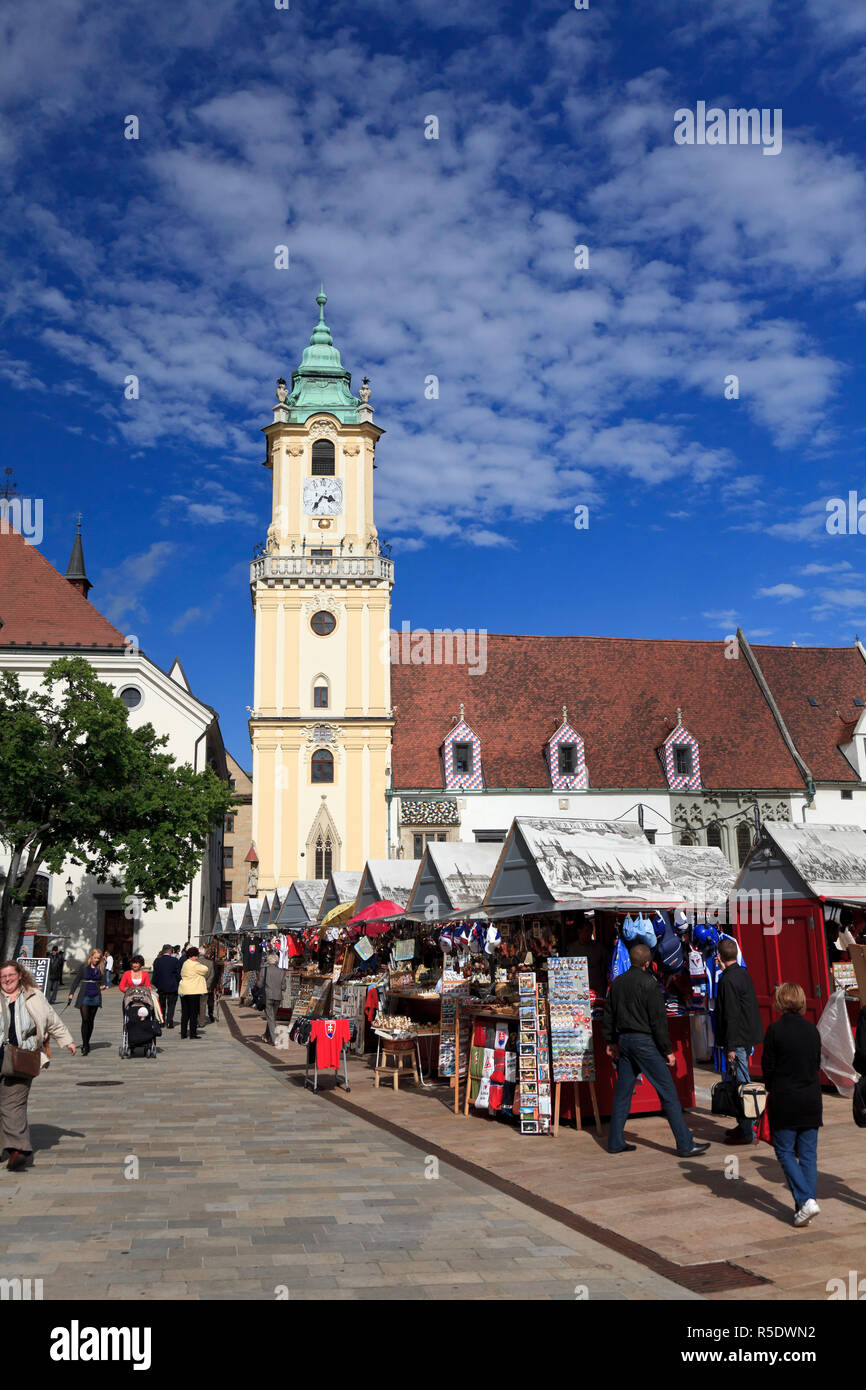 La Slovaquie, Bratislava, Vieille Ville, ancien hôtel de ville (Place Hlavne namestie) Banque D'Images