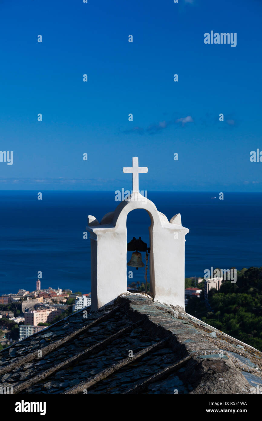 France, Corse, Haute-Corse Ministère, Le Cap Corse, Bastia Corniche, Ste-Lucie, petite chapelle Banque D'Images