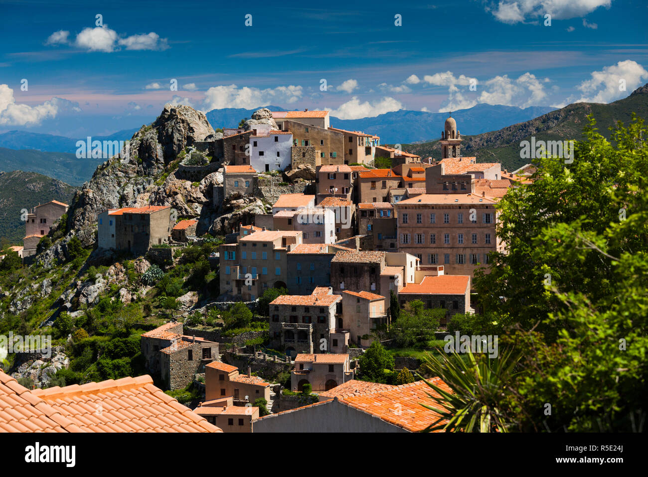 France, Corse, Haute-Corse Ministère, La Balagne, Calvi, augmentation de la vue sur la ville Banque D'Images