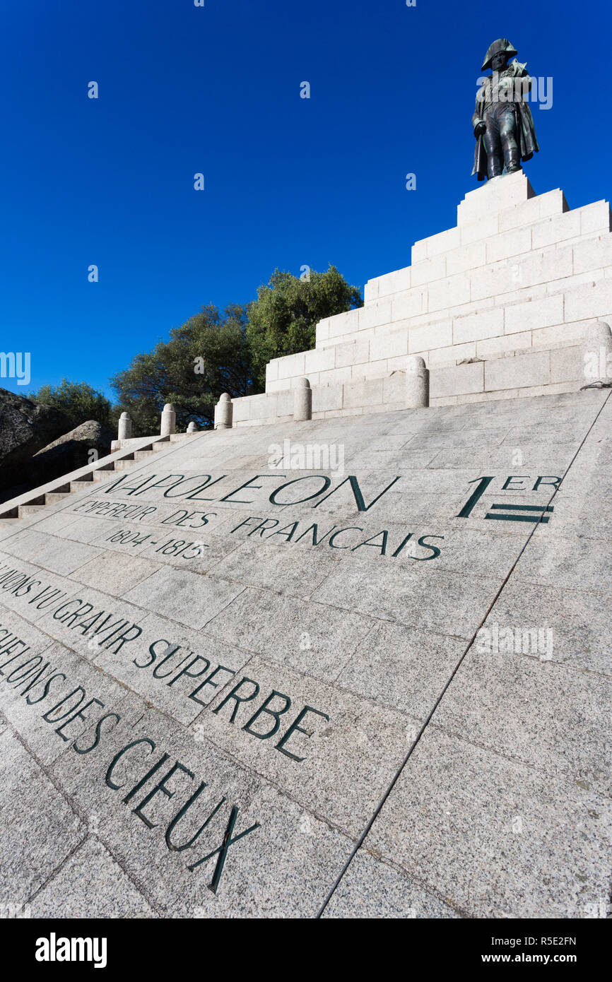 France, Corse, Corse-du-Sud, région de la côte ouest de la Corse, Ajaccio, Monument à Napoléon, la première statue de Napoléon Bonaparte Banque D'Images