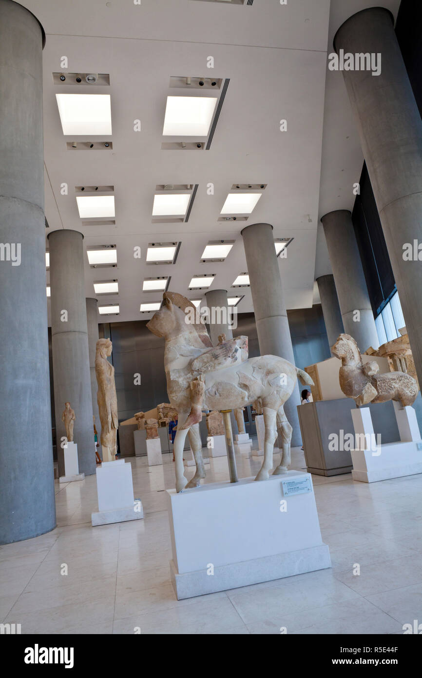 Le nouveau Musée de l'Acropole, Plaka, Athènes, Grèce Banque D'Images