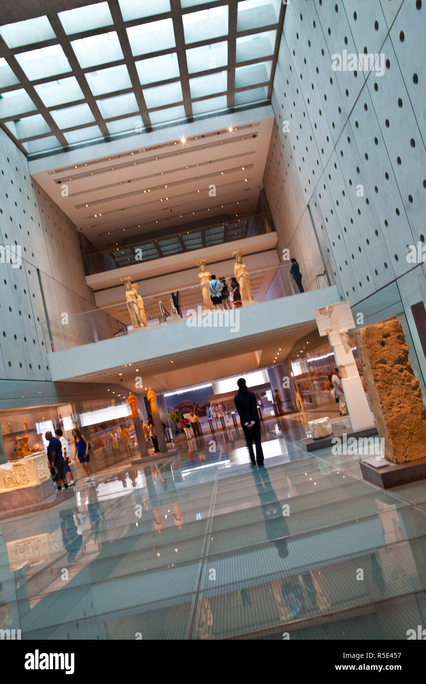Le nouveau Musée de l'Acropole, Plaka, Athènes, Grèce Banque D'Images