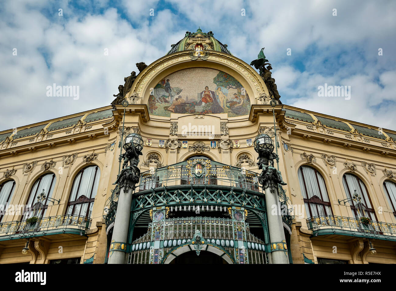 L'Hôtel de Ville, Vieille Ville, Prague, République Tchèque Banque D'Images