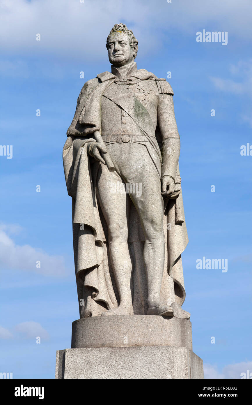 Statue de granit du roi Guillaume 4e (1765-1837 Roi de Royaume-Uni de Grande-Bretagne et d'Irlande, qui régna de 1830-1837, et de Hanovre) Banque D'Images