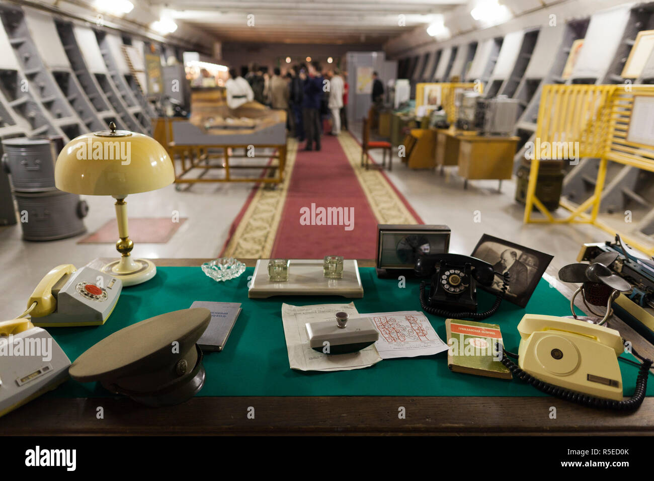 La Russie, Moscou, la région de la Taganka, ZKP Taganski Musée canadien de la guerre froide, la communication souterraine bunker Banque D'Images